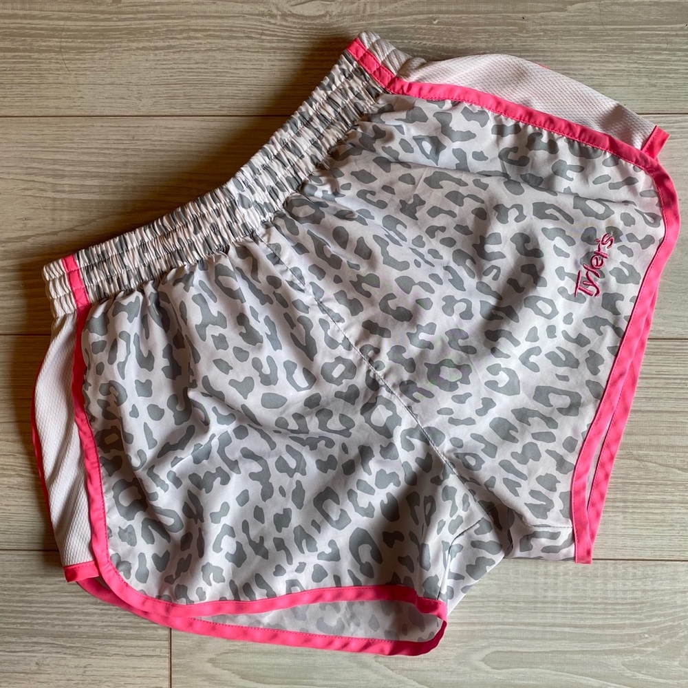 Animal print running shorts